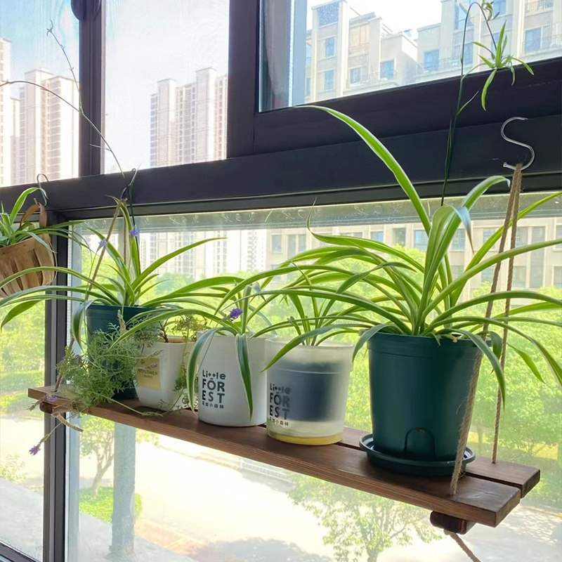 窗台悬挂式置物架阳台植物托架图片