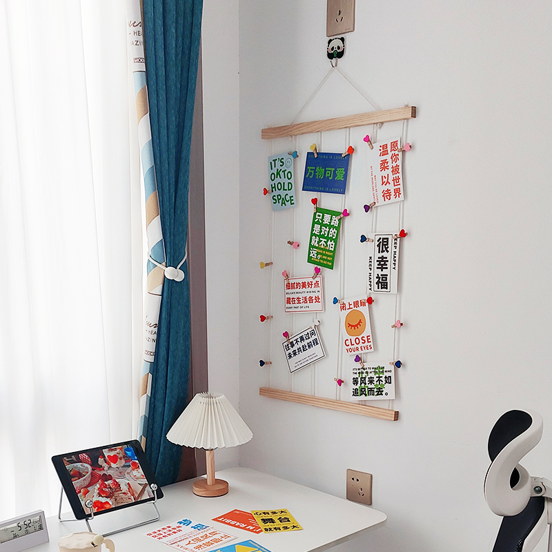 麻绳照片夹幼儿园区墙壁墙上装扮