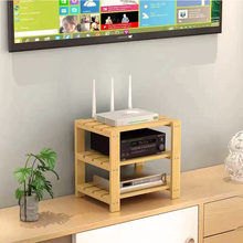 放路由器的置物架电视机置物架wifi机顶盒放置架实木多层收纳架子