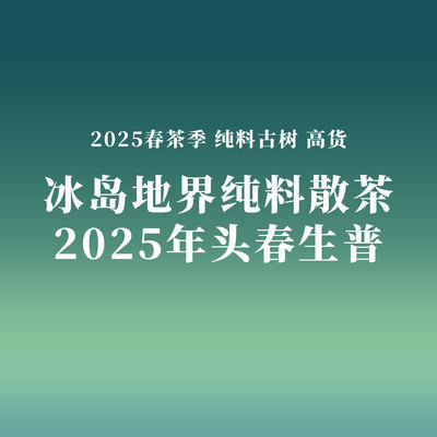 【单株】冰岛地界古树纯料散茶2025年头春生普 已开价