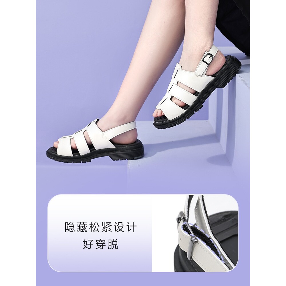 Pansy日本女士罗马凉鞋轻便舒适休闲日常宽脚拇外翻HA107
