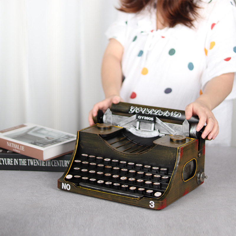 仿真打字机模型摆件7080年代怀旧老物件复古店铺书店装饰摄影道具