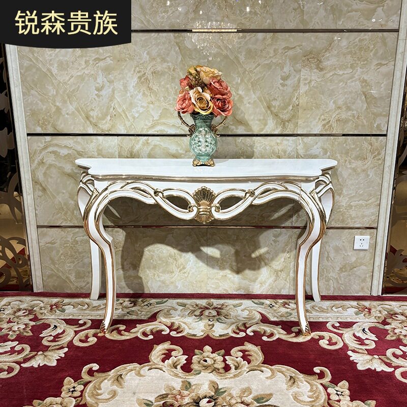 法式宫廷实木雕花玄关桌