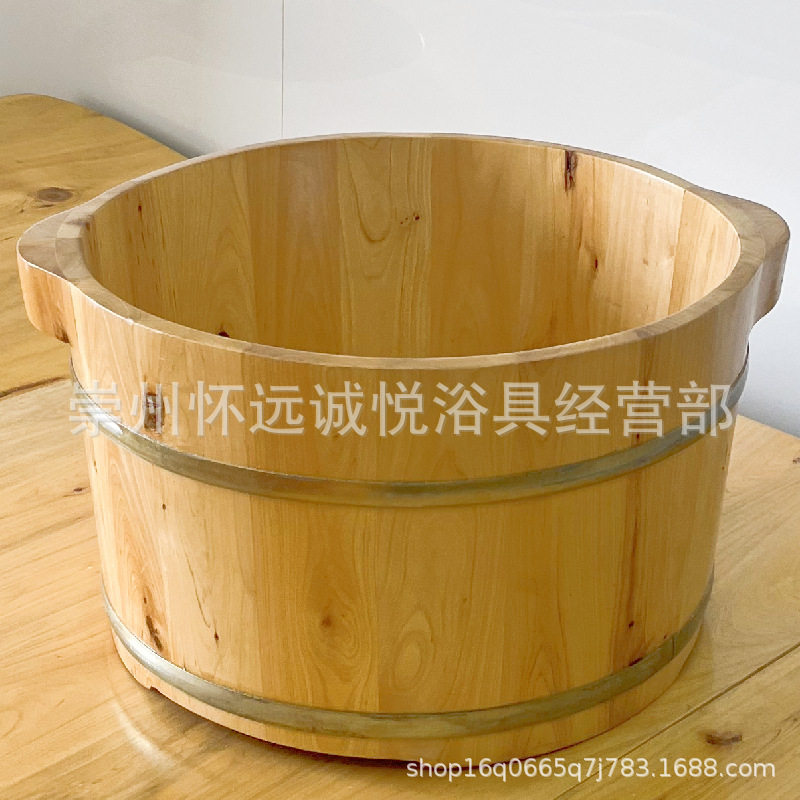 香柏木双耳泡脚盆足浴盆洗脚木桶厂家直供批发实木制品泡脚桶洗脚