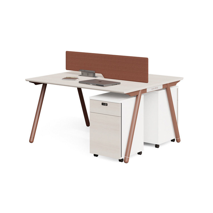 KuiShue巨树 双人位职员桌公司卡位办公桌矮柜卡座组合电脑台