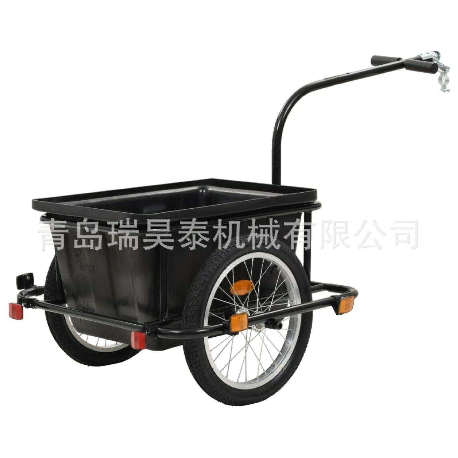 出口自行车拖车货物拖车塑料斗工具车山地野营拖车购物推拖车
