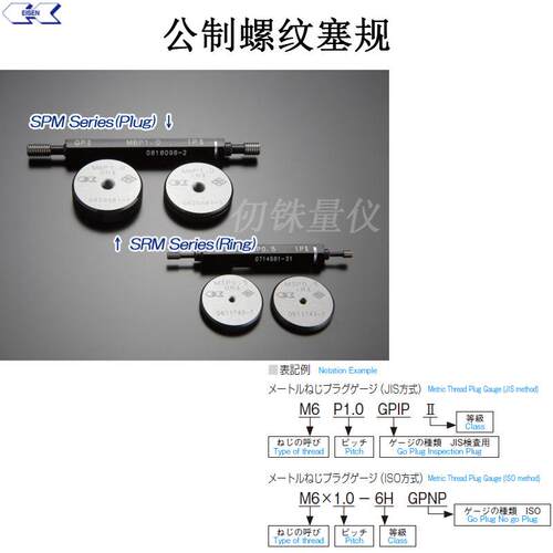 eisenl螺纹通止规M5P0.8GPIP牙规M6*1-GPNP6HM7P1GPIPM8*1.25
