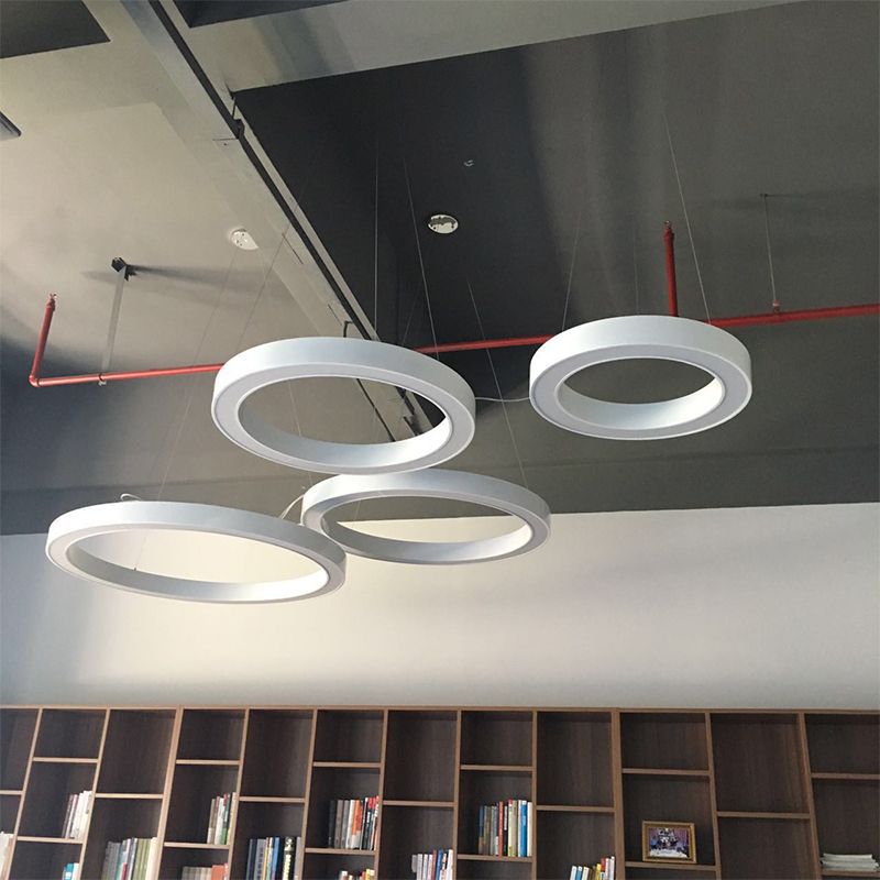 LED环形圆形吊灯工业风圆圈吸顶灯led现代简约酒店工程圆环灯具