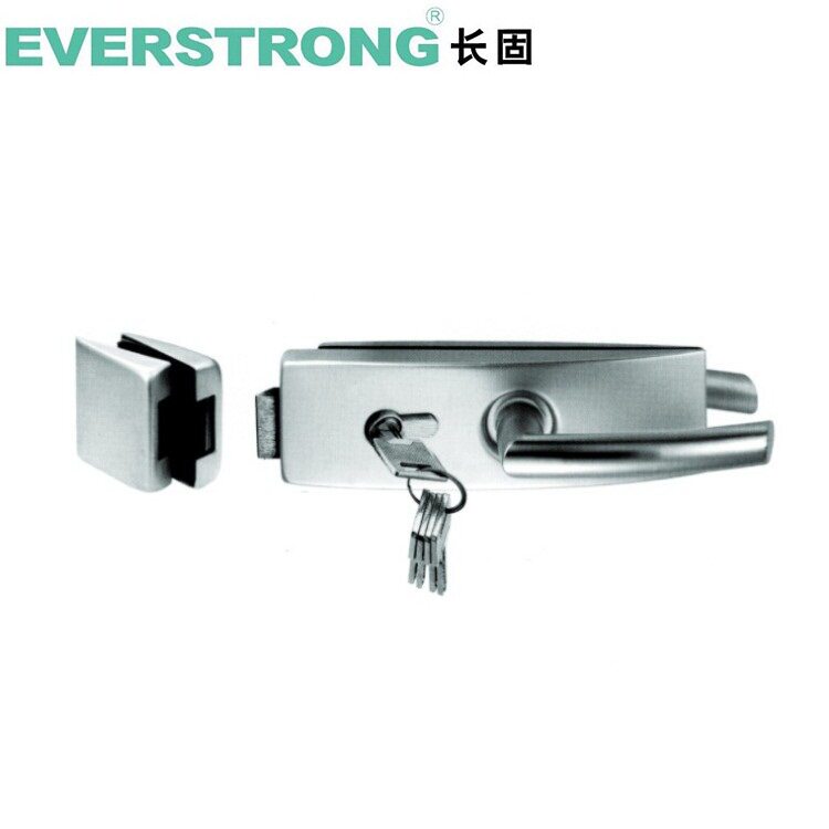 长固G021双开玻璃门执手锁带匙