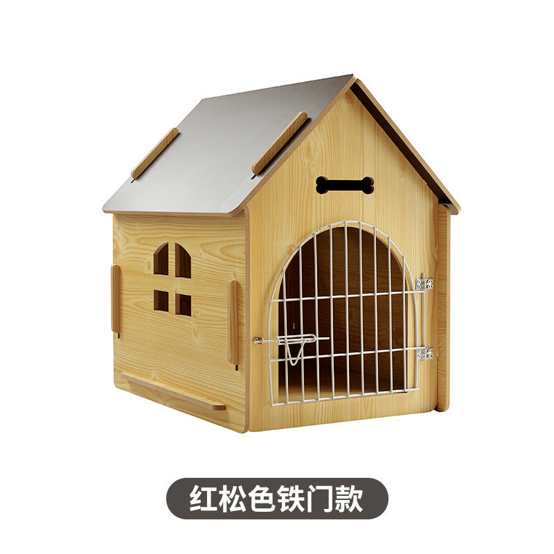 批发新款现货可拆卸木质狗屋猫屋宠物带窗狗房子小木屋室内户外通