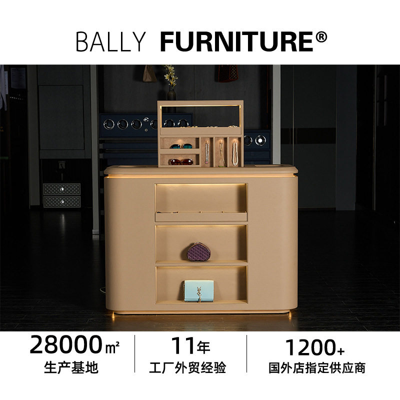 轻奢卧室梳妆台 可升降高端定制化妆桌跨境出口智能岛台dresser