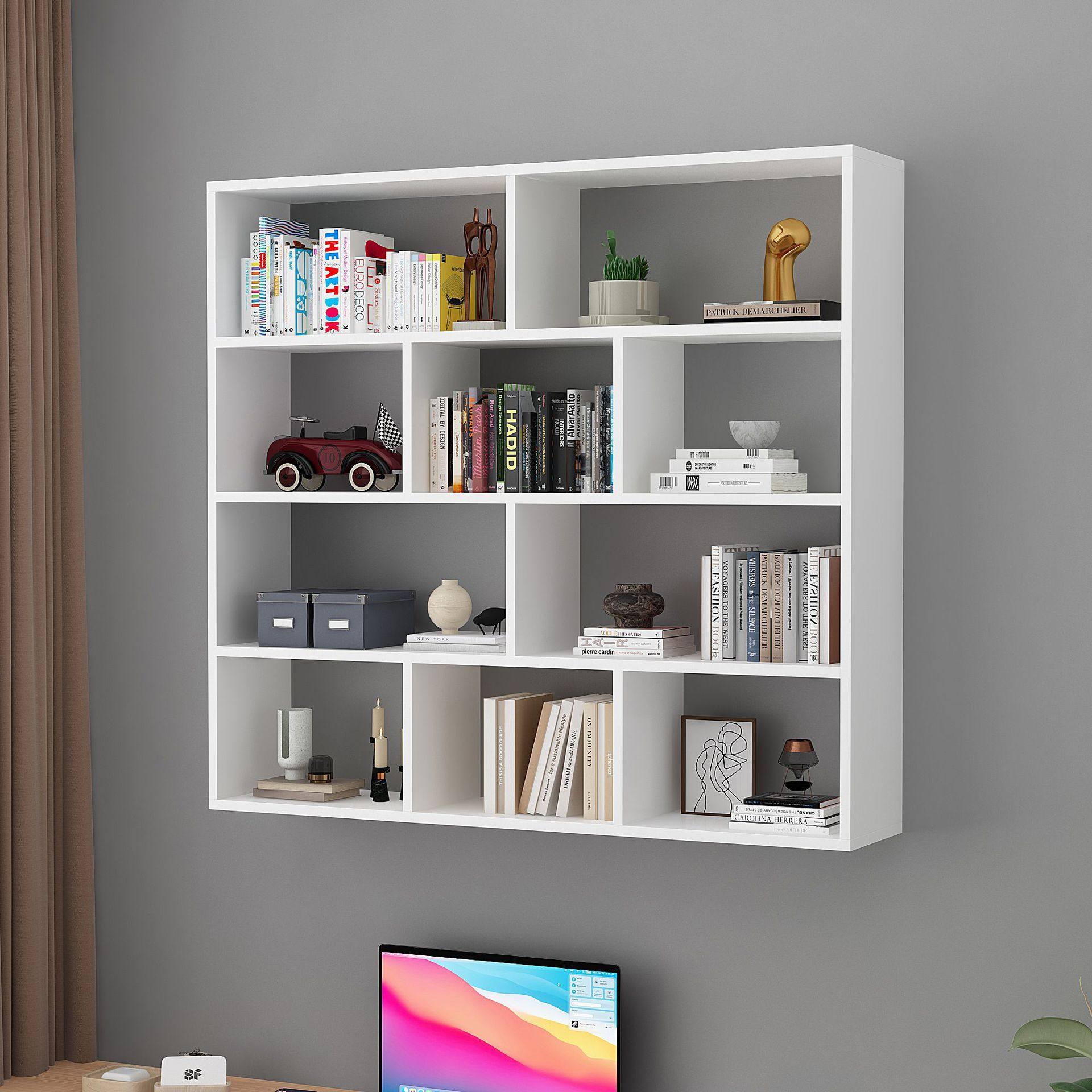 书架墙面装饰免简约卧室床收纳隔板打孔壁挂头墙壁壁柜墙上置物架,电子元器件市场,电线扎带/束线带,淘宝优惠券,粉丝福利购,淘宝优惠卷