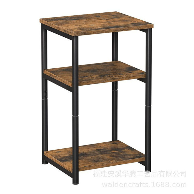 美式工业风简约家用客厅沙发边几角几简易多层铁艺收纳柜