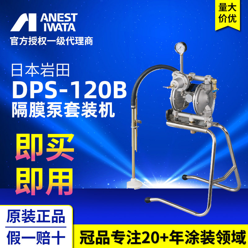 日本岩田双隔膜泵DPS-120B套装机气动泵涂料喷漆输送泵排液泵
