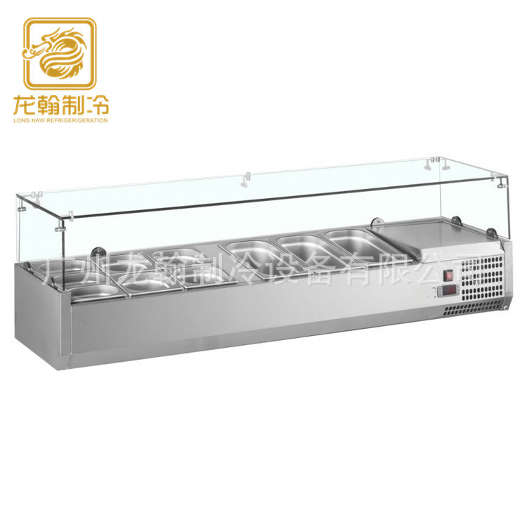 广州厂家直销 桌上型披萨柜 不锈钢沙拉台 小型沙拉台 台式冷藏柜