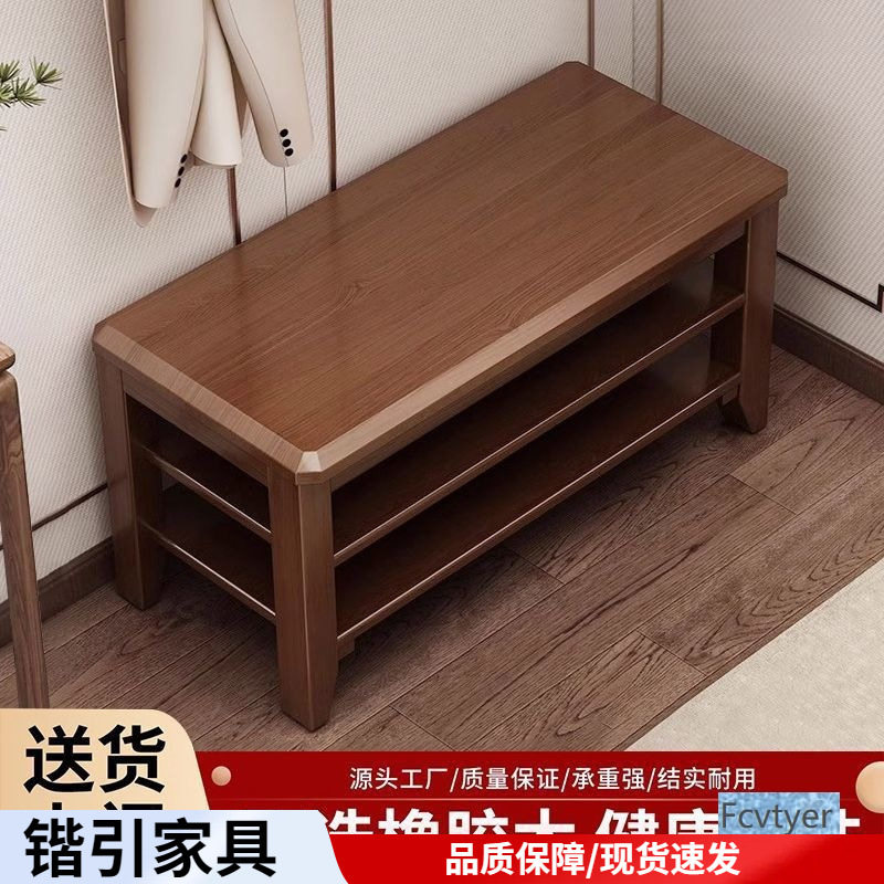 锴引鞋架整装穿鞋凳坐凳可坐鞋柜子实木换鞋凳家用门口原木色一体