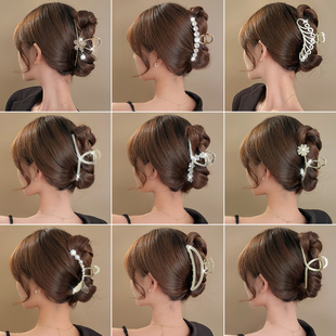 大号发夹后脑勺鲨鱼夹金属抓夹女夏季头发夹子头饰发卡高级感发抓