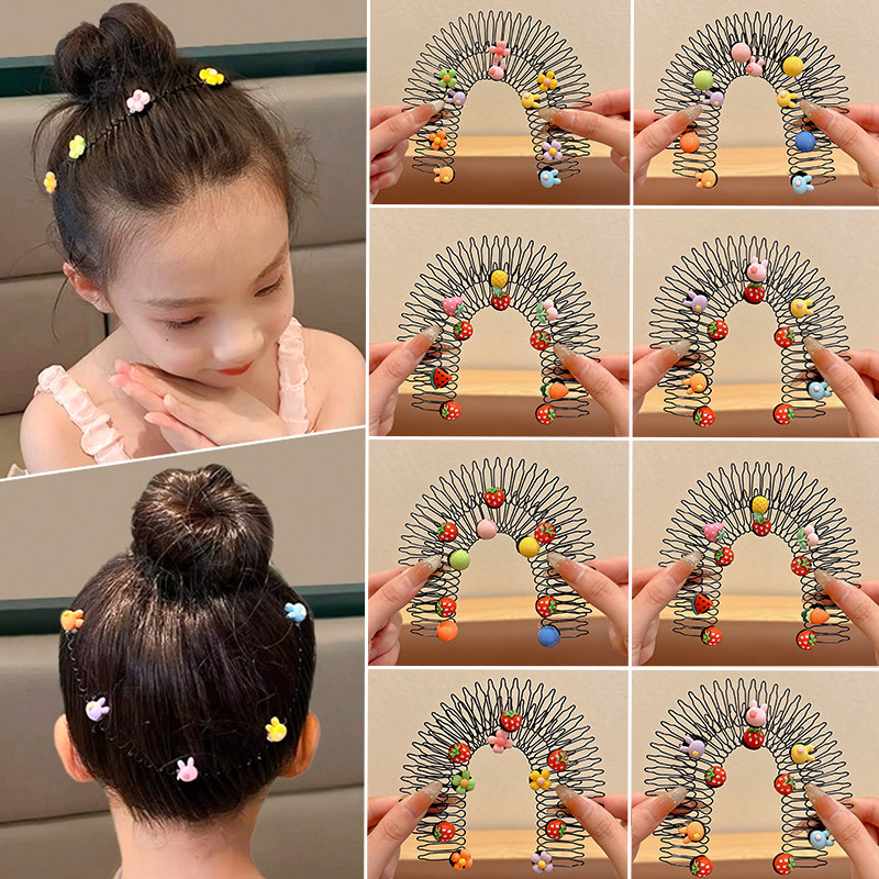 儿童可爱拉拉梳碎发整理神器发卡小女孩前额刘海固定插梳女童发夹