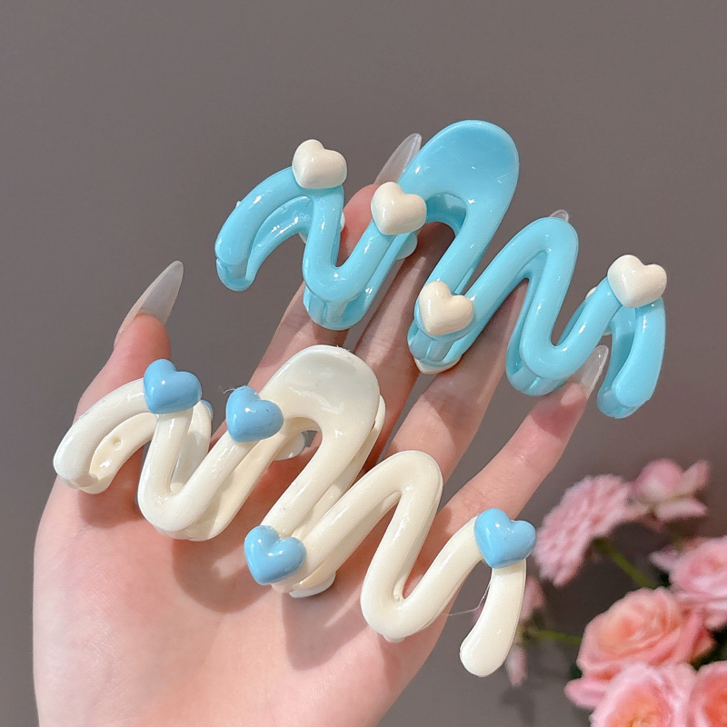 波浪抓夹女高级感2024新款鲨鱼夹大号头发发夹后脑勺盘发发卡头饰