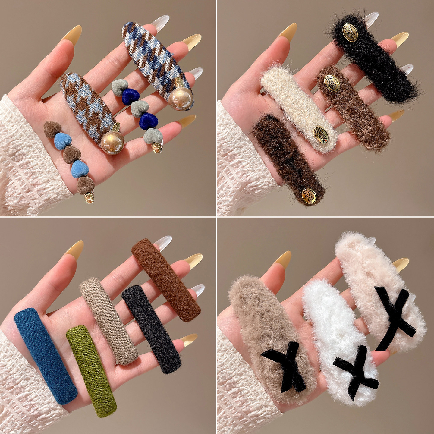 高端毛绒发夹女2025新款前额碎发刘海夹侧边边夹一字夹子发卡头饰,饰品/流行首饰/时尚饰品新,发饰,淘宝优惠券,粉丝福利购,淘宝优惠卷