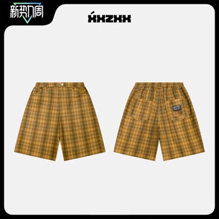 宽松潮牌童装 子男女同款 亲子装 夏季 1705 XXZXX 新款 格纹牛仔短裤