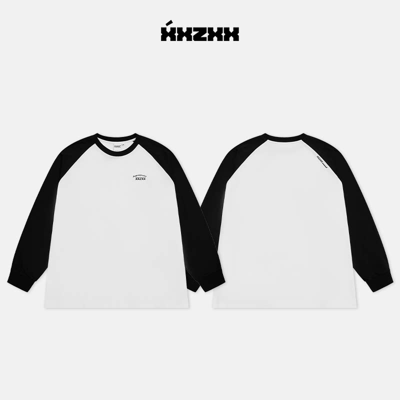XXZXX潮牌长袖T恤撞色设计男女图片