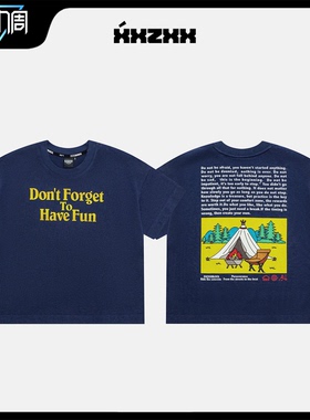 XXZXX短袖T恤插画男女同款潮牌童装亲子装  2026年夏季新款 2102