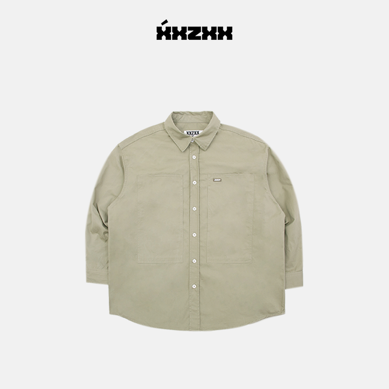 XXZXX长袖衬衫宽松外搭开衫外套