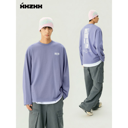 XXZXX复古圆领T恤男女同款潮牌