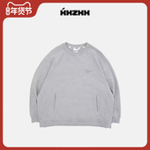 XXZXX灰色圆领卫衣纯棉套头上衣男女潮牌童装 201 新款 亲子装 秋季