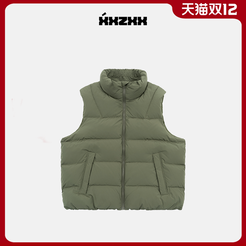 XXZXX无帽立领羽绒马甲背心外套