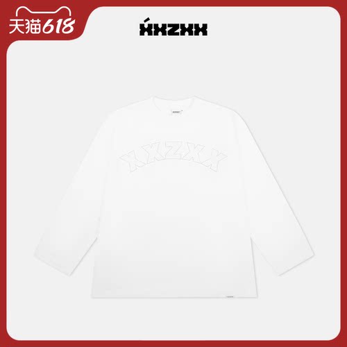 XXZXX潮牌长袖T恤贴布绣宽松男女