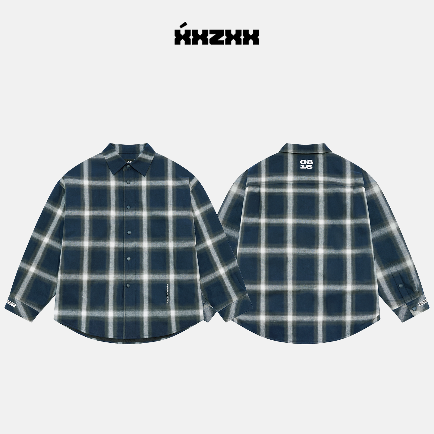 XXZXX夹棉长袖衬衫男女同款潮牌