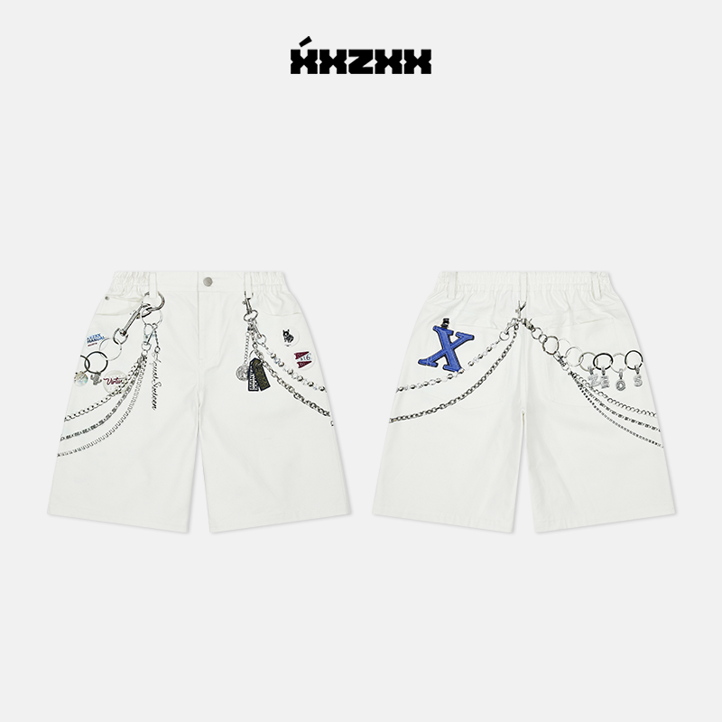 XXZXX潮牌立体印花休闲短裤男女