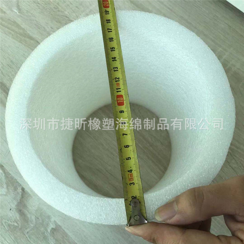 厂家供应 150mm内径白色珍珠棉管 150mm直径实心泡沫棒子 可