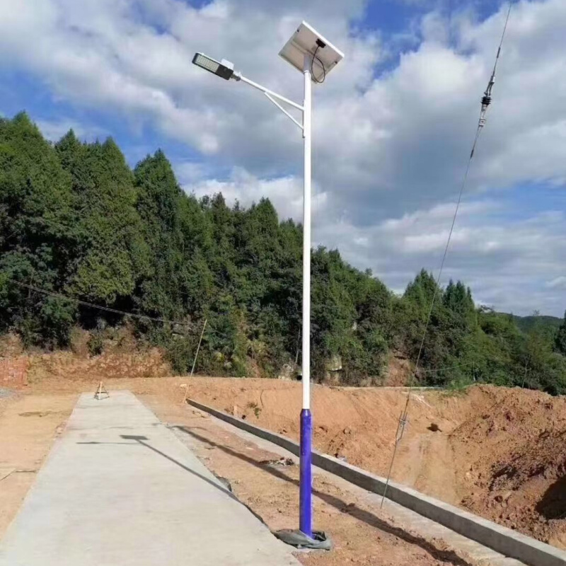 厂家供应太阳能LED路灯  太阳能路灯杆配件 A字臂6米农村太阳能灯