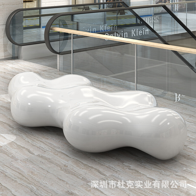 玻璃钢椅商场座椅云朵坐凳户外休息椅售楼处异形等候躺椅户外商用
