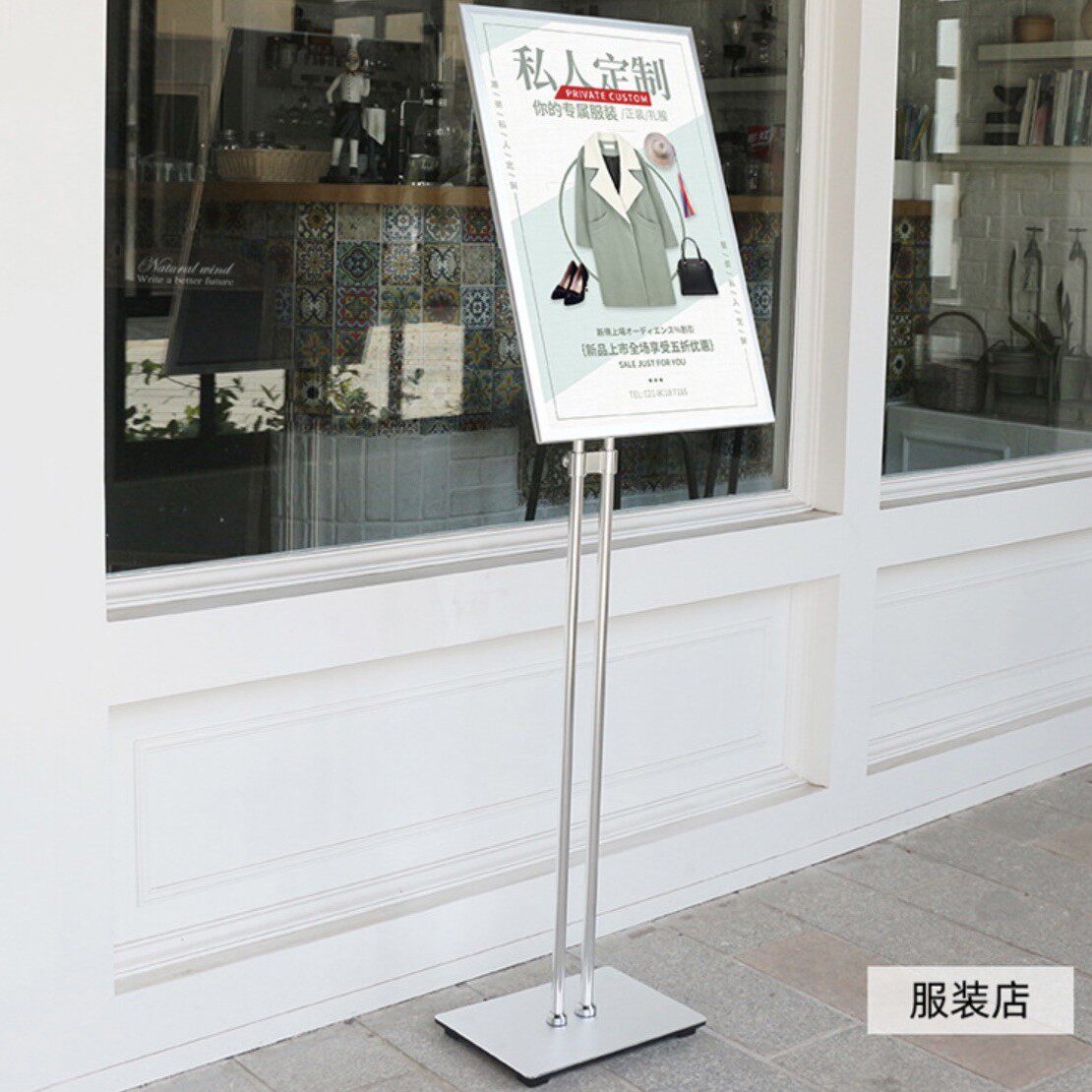 玻璃灯箱6090落地广告牌A2广告架商用悬挂式发光门头