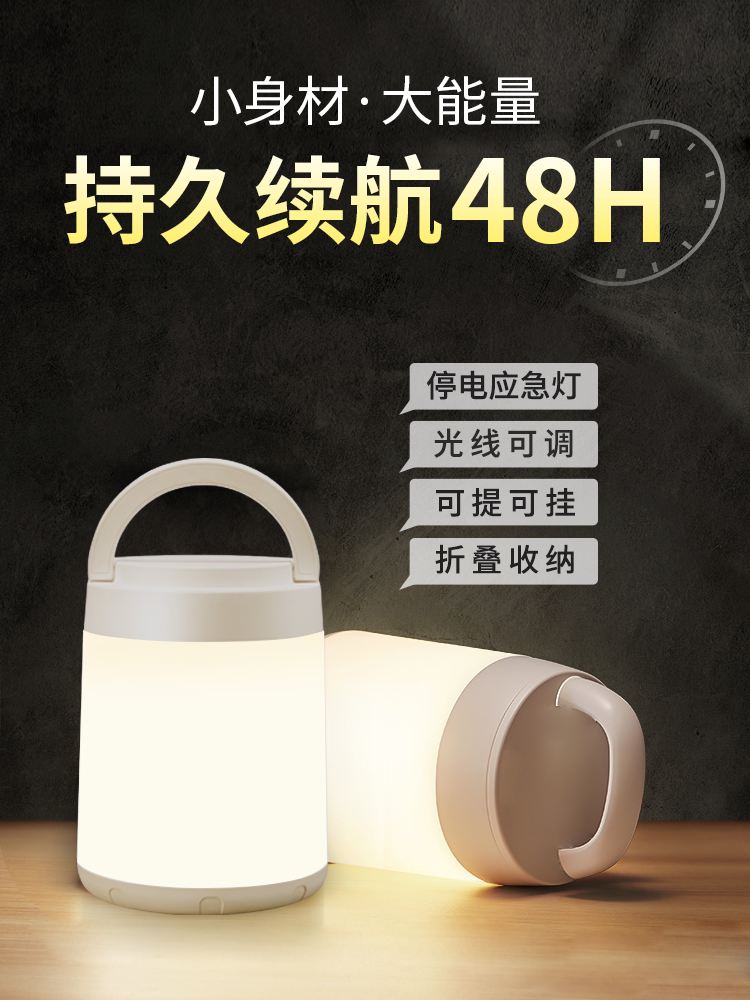 应急照明充电灯家用停电无线手提小夜灯户外夜市摆摊地摊led灯泡
