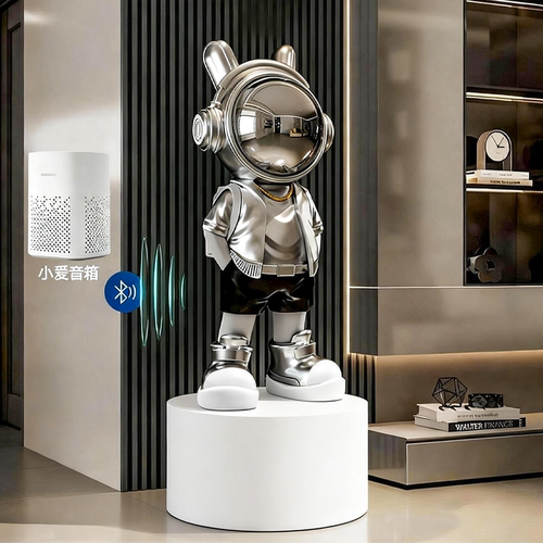 小爱智能音响大型落地摆件客厅电视柜轻奢高档宇航员电视柜旁装饰
