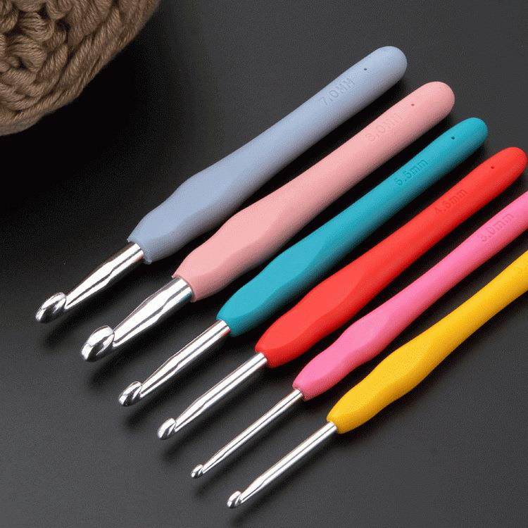 爆款软把钩针软柄橡胶金属钩针编织钩织diy手编工具材料辅料,纺织面料/辅料/配套,纱线,淘宝优惠券,粉丝福利购,淘宝优惠卷