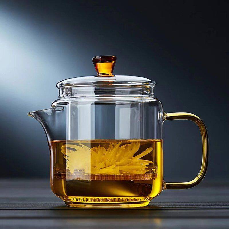 家庭装【一壶六杯】高档大号玻璃壶茶水分离功夫茶器花茶壶大容量