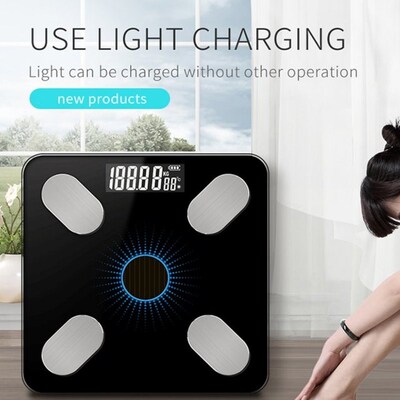 APP BT Body Intelligent Fat Scales SolarM-Power Weight Scale