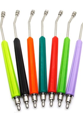 不锈钢自锁快速接头防缠绕加长杆55cFm护套L杆彩色紫色杆1/4快插