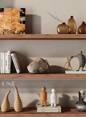 Rzone 侘寂中古风民宿酒店小众装饰品高级感做旧U复古陶瓷陈列摆