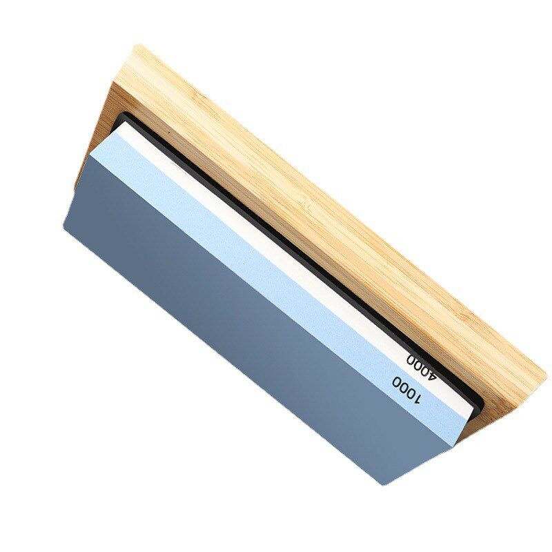 白刚玉双a面磨刀石 家用油石磨石 厨房磨刀器套装精磨油石条配竹