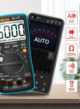 AN9002 Digital True qRMS 6000 Counts Bluetooth Multimetro AC