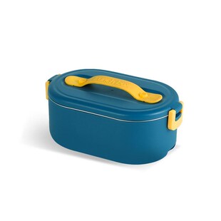 办公室电热饭盒插电免注水单层3B04不锈钢便当盒学生加热保温饭盒