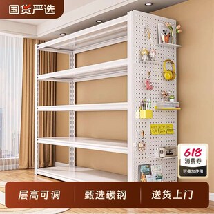 家用货架多层落地l置物架超市展示架阳台杂物间行李收纳铁艺储物