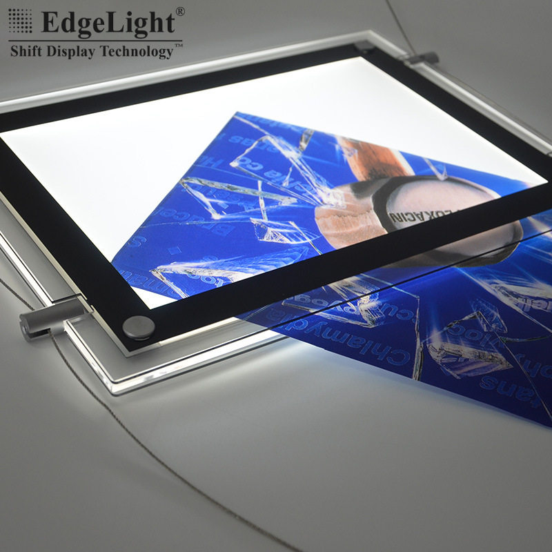 双面玻璃水晶灯箱led亚克力超薄吊挂地铁商场招牌展示广告牌灯箱